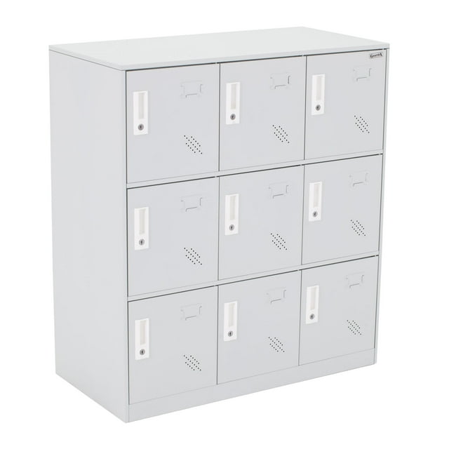 Locker Casillero Guardex LOCKRF Organizador Metálico De 9 Puertas Color Gris