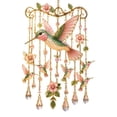thumbnail image 5 of Vintage Bird Wind Chime With Crystal Suncatcher Prisms, Metal Hanging Windchime, Outdoor Porch Garden Window Decor, Sympathy Memorial & Housewarming Gift, 5 of 6