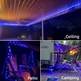 thumbnail image 3 of Solar Rope Lights Outdoor Waterproof, 2 Packs 39ft 100 LED Solar Pool Light Blue, 8 Modes Solar Fairy Lights in Clear Thin Tube Outside for Camping Fence Patio Garden Trampoline Deck, 3 of 8