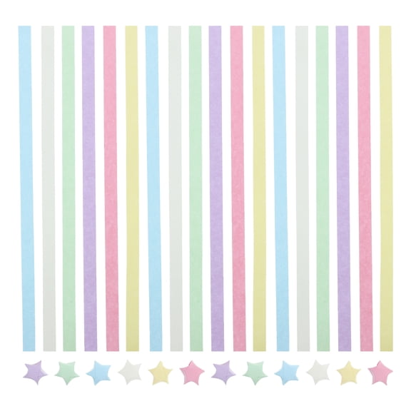 MLINS 540pcs Origami Star Paper Strips Solid Color Paper Star Origami Star Strips Space Sky Origami Paper Double Sided Stars Paper Strips For Arts Crafts