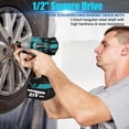 thumbnail image 5 of iMeshbean 21V Cordless Electric Impact Wrench Gun 1/2'' High Power Driver 1000N.m w/ 2PCS Battery, 5 of 21