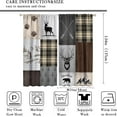 thumbnail image 2 of Rustic Carbin Curtains Deer Bear Living Room Curtains, Cabin Deer Bear Elk Moose Wild Animals Curtains for Bedroom, Plaid Check Adventure Farmhouse Drapes 2 Panel Sets,42x54 Inch, 2 of 6