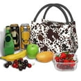 thumbnail image 3 of Disketp Cow Skin Bolsa Térmica Estampada, Bolsa Térmica Aislante para Almuerzo, Playa y Campamento, 3 of 6