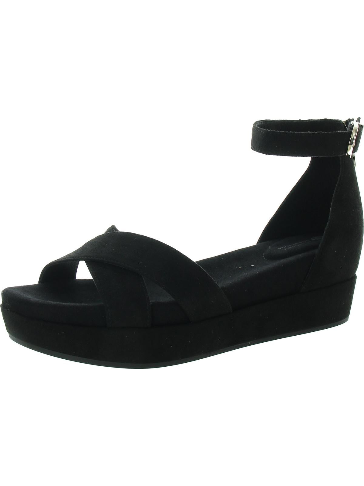 Sandales Plates Rebecca Minkoff Elyssa - Taille US 7 (env. 37 FR) - Daim Noir - Style Gladiator - Occasion