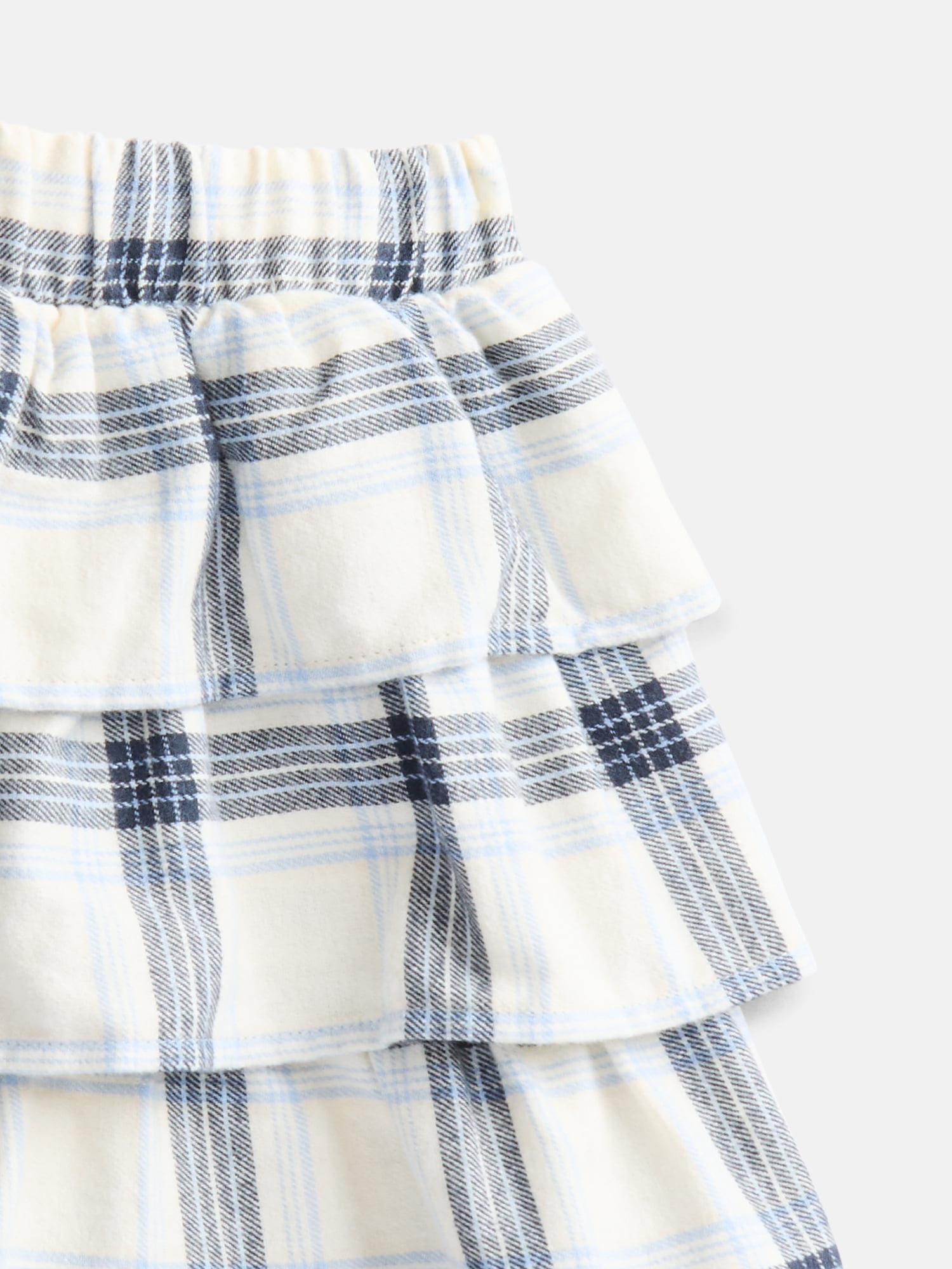 Wonder Nation Girls Flannel Tiered Cotton Skirt, Sizes 4-18 & Plus