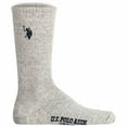 thumbnail image 2 of U.S. POLO ASSN. Calcetines de tenis para hombre, paquete de 3 - calcetines deportivos, logotipo, mezcla de algodón Blanco/negro/gris 39-42, 2 of 7