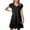 Black, variant on YAYUBA Dresses for Women V Neck Peplum Sleeve Loose Waist Short Sleeve Dress Cruise Outfits for Women