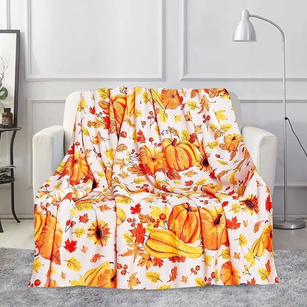 Hogar y cocina, Ropa de cama, Mantas y plaids, Regalos para mujeres, Manta con estampado de calabaza y girasol, Manta para la siesta, Edredón portátil de viaje, Manta de lana