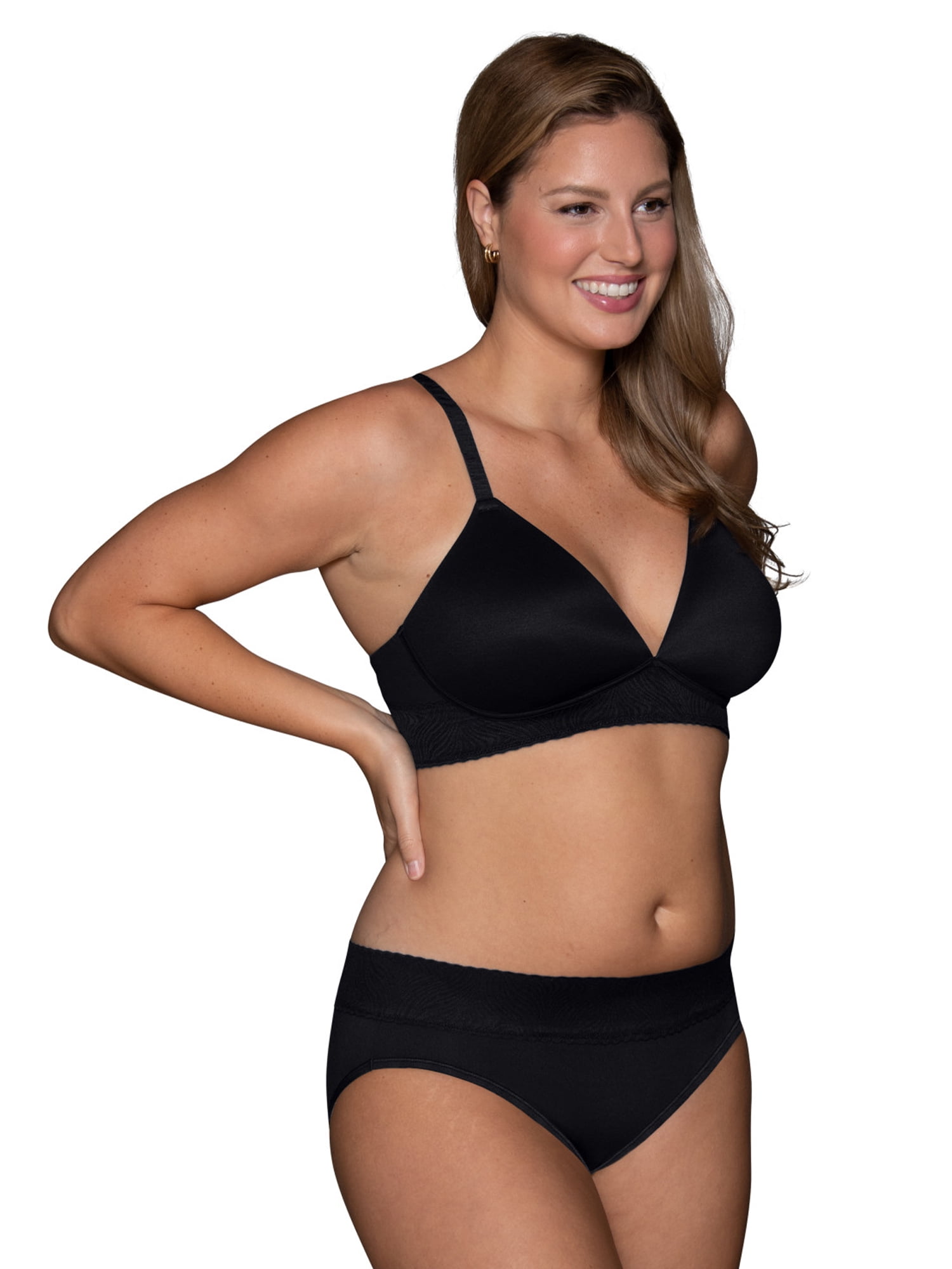 Vanity Fair Lingerie Women's Effortless Wireless Bra, Buttery Soft and Lightweight, Style 77164