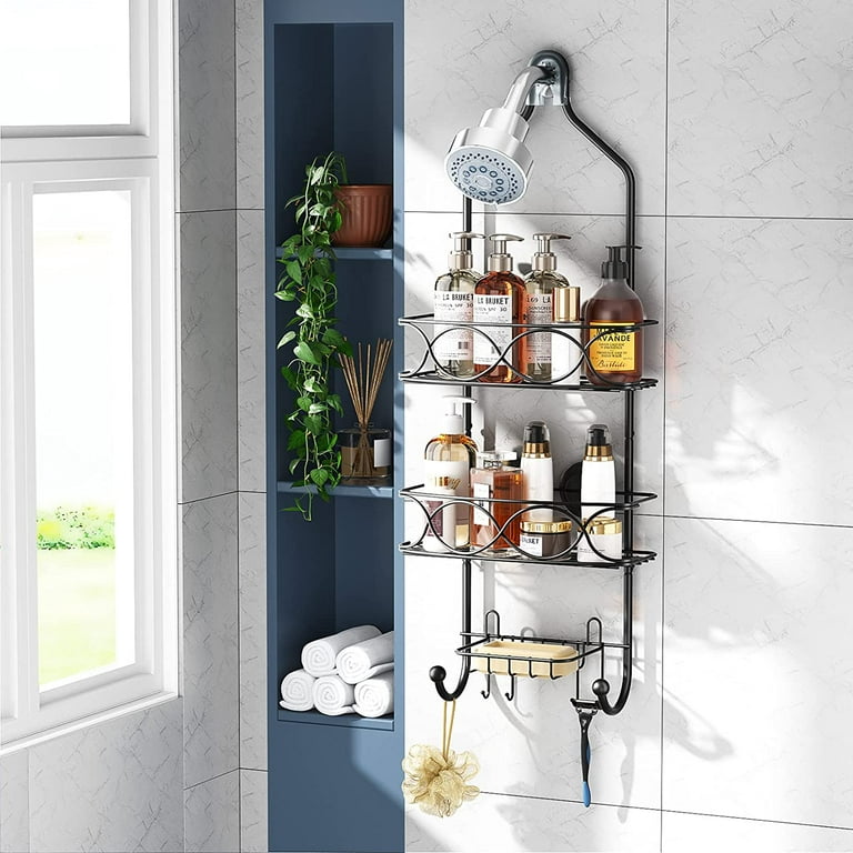 3-Tier Shower Caddy Over Shower Head Never Rust Aluminum Hanging Shower  Caddy US
