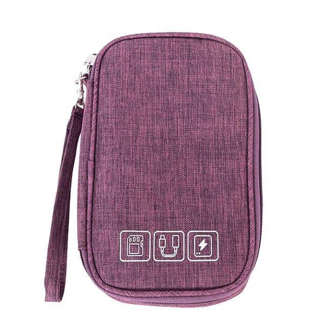 Matsuzay Estuche Cremallera Poliéster Multicompartimentos Bolsas de almacenamiento Capacidad Organizador de cables de viaje Transporte de Almacenamiento y organización del hogar Púrpura Matsuzay HA075200-01