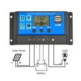 thumbnail image 2 of Controlador de carga solar 30A, controlador de cargador de panel solar 12V/24V, pantalla LCD ajustable multifunción con temporizador de puerto USB dual, 2 of 5