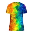 thumbnail image 5 of Hyknon Pride Shirt for Women Summer Fashion Short Sleeved V-neck Buttons LGBT Blouses Casual Tie-dye Printed Loose Fit Inspirational Equality Tops, S-5XL, 5 of 5