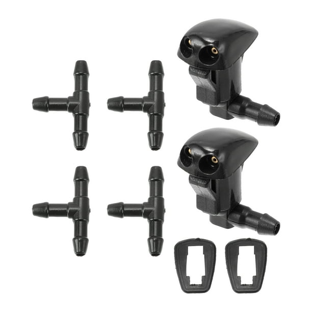 Kit de Boquillas de Limpiaparabrisas Unique Bargains para Toyota RAV4 00-04 Boquillas de Rociado de Limpiaparabrisas Chorro de Limpiaparabrisas No.8538112050 2 Pcs Juntas 4 Pcs Conector de Manguera T