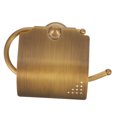 thumbnail image 6 of Mobutofu 1Pack Copper Bathroom Toilet Paper Holder Stand Brassy Curved Cover European Style 9.1x7.5x2.6in, 6 of 8