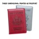thumbnail image 1 of Combo de portatarjetas de vacuna para funda de pasaporte, portapasaporte con ranura para tarjeta de vacuna (2 piezas) de cuero PU ligero de alta calidad, 1 of 5