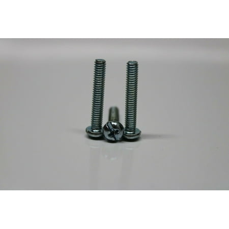 

#8-32 Machine screws Combo round head Zinc plated steel (1 20Pcs)
