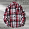 thumbnail image 2 of GXWEA Mens Shirt Plaid Shirt Men Mens Flannel Shirts Long Sleeve Lightweight Plaid Shirt Casual Button Down Shirts Jacket XXXXXL, 2 of 9