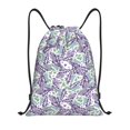 thumbnail image 1 of Xecao Lavender Flowers Pattern Sports Drawstring Backpack - String Swim Gym Bag with Wet Proof Pocket for Women&Men-Small, 1 of 6