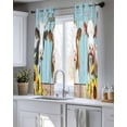 thumbnail image 5 of Farmhouse Cow Sheer Curtains 39 Inch Length 2 Panels Set for Living Room/Bedroom, Cabin Sunflowers Animals Blue Wooden Grain Kitchen Curtains Grommet Semi-Sheer Curtains Window Treatments 27.5"x39"x2, 5 of 7