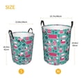 thumbnail image 3 of Fuzoiu Excavator Print Circular Hamper,Laundry Basket with Handle,Collapsible Laundry,Dirty Clothes Storage Basket,for Bedroom Bathroom Dorm Living Room-Medium, 3 of 6