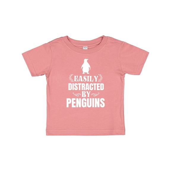 Inktastic Easily Distracted by Penguins Boys or Girls Baby T-Shirt