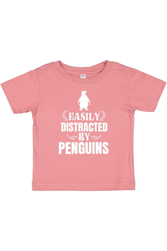 Easily Distracted by Penguins Boys or Girls Baby T-Shirt