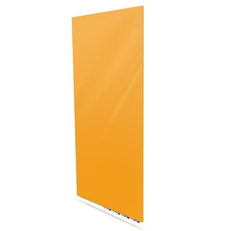 Aria Low Profile Non-Magnetic Glass Whiteboard, 10 x 4 ft. - Marigold