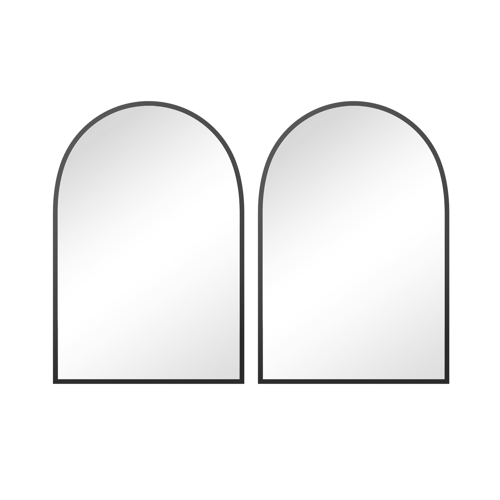 MAYEERTY 36"x24" Arched Wall Mirror Bathroom Vanity Mirror Set of 2,Black