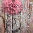 thumbnail image 6 of Farmhouse Flower Floral Shower Curtain, Rustic Pink Dahlia Shower Curtain Set, Country Pink Wild Garden Plant Waterproof Fabric Shower Curtain with Hooks, Surreal Bathroom Curtain, 36x70inch, 6 of 6