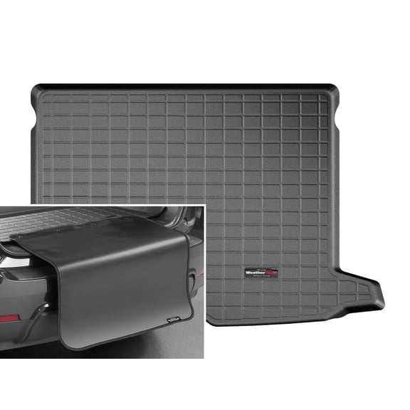 WeatherTech Cargo Trunk Liner with Bumper Protector compatible with Mercedes AMG GLC 63 SUV, GLC-Class, GLC SUV, AMG GLC 43, AMG GLC 43 SUV - Behind 2nd Row w/ Bumper Protector, Black