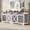 White, variant on ANPOO 94.5" Furniture Style Dog Crate TV Stand, Large Wooden Dog Kennel with Sliding Mesh Doors, Divider for 1 or 2 Dogs, Fits Up to 100 inch TV, Indoor Pet Crate Cabinet for Living Room
