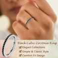 thumbnail image 3 of ORUYROP Sterling Silver Rings for Women, Shiny Cubic Zirconia Chevron Band Ring Stackabled Silver Eternity Rings Size 4-12-With Gift Packaging, 3 of 7