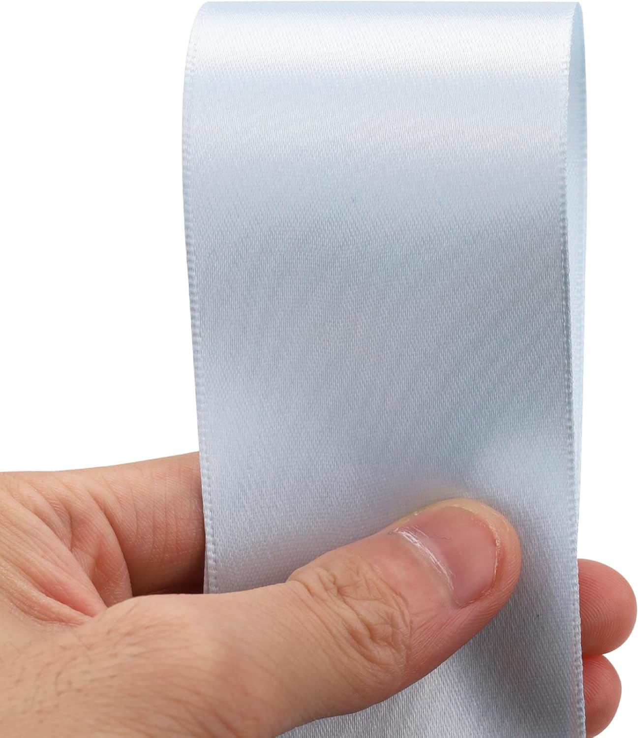 2 inch x 50 Yards Sky Blue Single Face Satin Ribbon Solid Fabric Ribbon for Gift Wrapping Floral Bouquets Wedding Birthday Party Decoration Hair Floral Craft Sewing