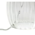 thumbnail image 7 of 17.63" Contemporary Fluted Glass Bedside Table Lamp With Gray Fabric Shade, Clear, 7 of 7