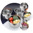 thumbnail image 2 of Small Stainless Steel Steaming Basket, Anti-Scalding, Multifunctional Fruit Cleaner, 2 of 4