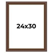 24x30 Copper and Brown Real Wood Picture Frame Width 2 inches | Interior Frame Depth 0.5 inches |