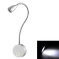 thumbnail image 4 of Homemaxs LED Bedside Reading Light Brushed Silver Flexible Gooseneck Wall Lamp, 4 of 9