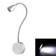 thumbnail image 4 of BRIGHTFUFU Lámpara de lectura LED de noche, lámpara de pared flexible con cuello de cisne, luces nocturnas para dormitorio (plata cepillada, luz blanca, 3 W), 4 of 8