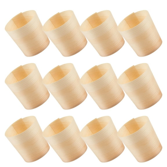 OUNONA 50 Pcs Wooden Cup Dispenser for Coffee Mugs and Tea Cups, Travel Beige Holder Organizer