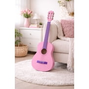 Ready Ace 30 Toy Student Beginner Guitar, Pink - Ages 7 Years and up. Dreadnought Shape