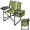 Green, variant on Heavy Duty Folding Camping Chair 265 lbs Capacity, Aluminum Frame Lawn Chair with Insulated Cooler and Side Table for Tailgating