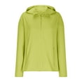 thumbnail image 3 of SHTXOZHI Veste Athlétique Légère pour Femmes Protection Solaire Fermeture Éclair Complète Manches Longues Chandails à Capuchon Randonnée Extérieur, 3 of 7