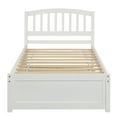 thumbnail image 5 of Dtwnek Home Bedroom Twin Size Platform Bed Wood Bed Frame with Trundle, White, 5 of 9
