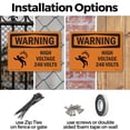thumbnail image 3 of High Voltage 240 Volts With Symbol OSHA WARNING Aluminum Sign 24 Inch x 18 Inch - 5 Pack, 3 of 8