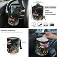 thumbnail image 4 of Yuyamidu 12 PCS Pink Dragonfly Front Car Seat Cover with Steering Wheel Cover Seat Belt Pad Flower Armrest Cover Garbage Bag Air Vent Storage Bag Rearview Mirror Cover Cup Holders Keychain, 4 of 6
