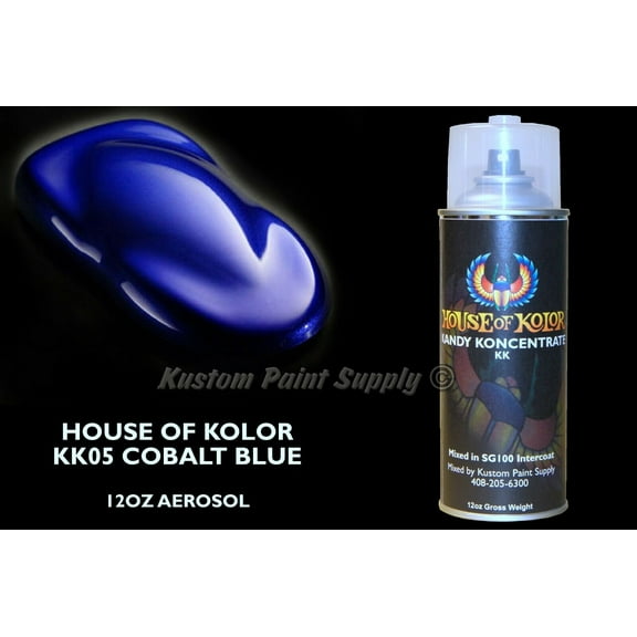 Cobalt Kandy KK05 House of Kolor 12oz Aerosol Can Blue Candy Kosmic Kolor