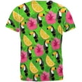thumbnail image 2 of Tropical Vacation Toucan Pattern All Over Mens T Shirt Multi LG, 2 of 2