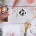 thumbnail image 6 of 3drose, Black Placard Road Sign Warning of Stickmen Jumping Baja Bugs, Take Heed Dude, 3 inch Snowflake Porcelain Ornament, 6 of 7