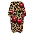 thumbnail image 5 of Cherries Leopard Print Background Pattern Sleepshirts For Sleeping Travels Loose Sleepdress Pajama Dress Soft Nightdress Sleepwear, 5 of 7